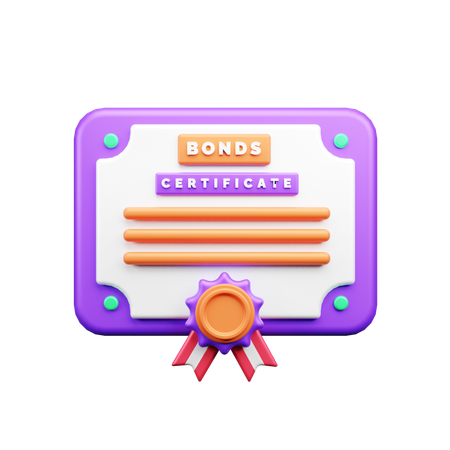 Certificato obbligazionario  3D Icon