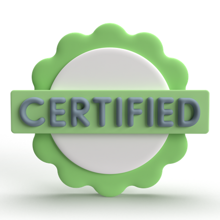 Certified  3D Icon