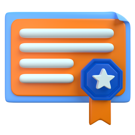 Certified  3D Icon