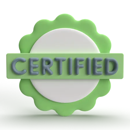 Certified  3D Icon