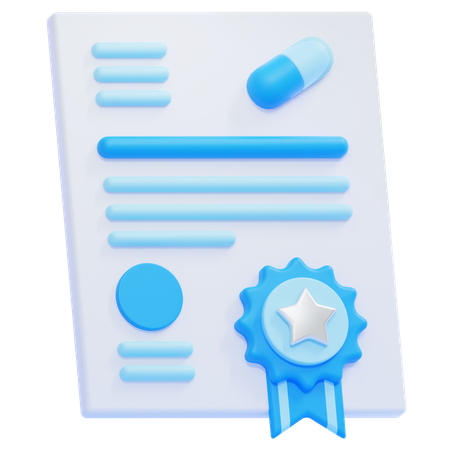 Certified Medicine  3D Icon