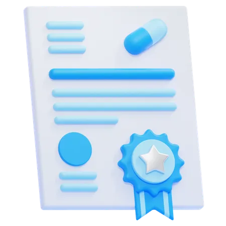 Certified Medicine  3D Icon