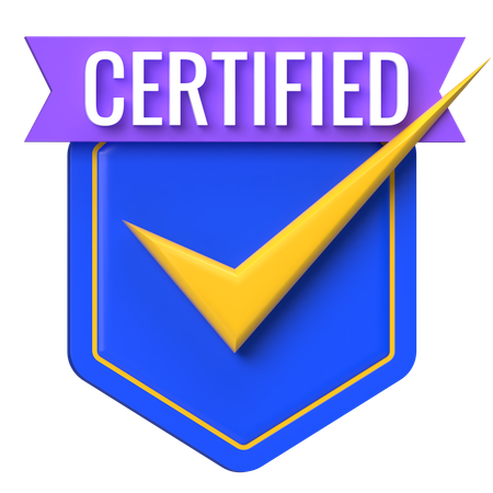 Certified Shield Badge  3D Icon