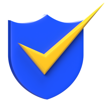 Certified Shield Badge  3D Icon