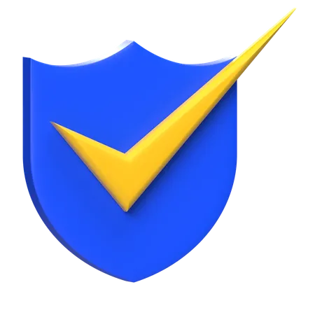 Certified Shield Badge  3D Icon