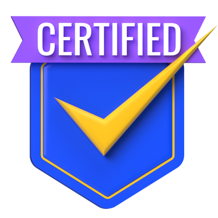 Certified Shield Badge  3D Icon