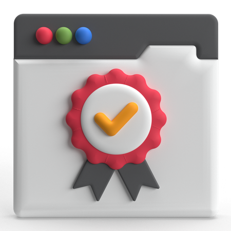Certified Website  3D Icon