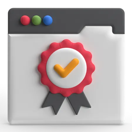 Certified Website  3D Icon