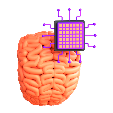 Cerveau artificiel  3D Icon