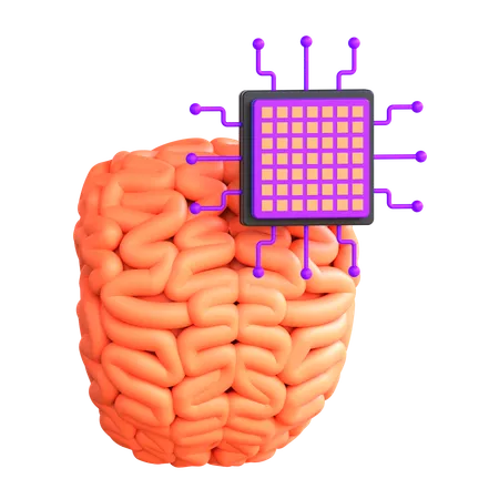 Cerveau artificiel  3D Icon