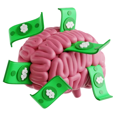 Cerveau financier  3D Icon