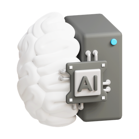 Cerveau mécanique  3D Icon