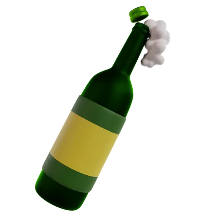 Botella De Alcohol De Cerveza  3D Icon