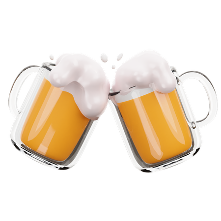 Saludos de cerveza  3D Icon