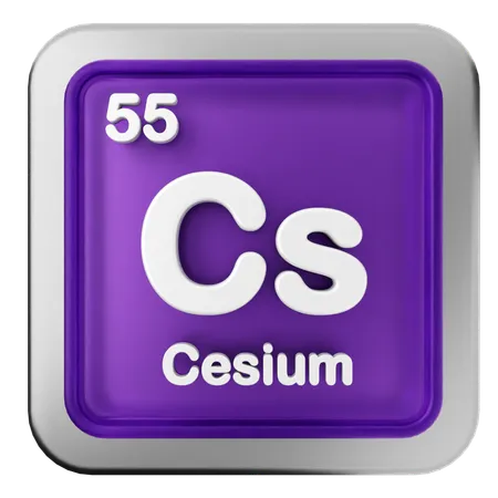 Cesium Periodic Table  3D Icon