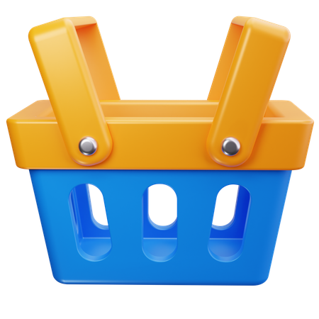 Cesta azul  3D Icon