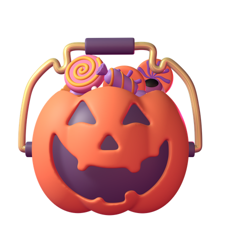 Cesta de abóbora  3D Icon