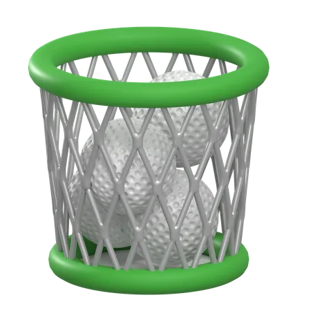 Cesta de bola de golfe  3D Icon