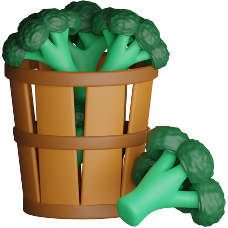 Cesta de brócoli  3D Icon
