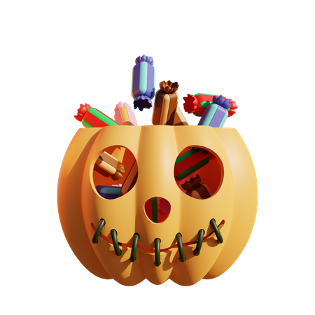 Cesta de calabaza  3D Icon