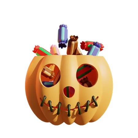 Cesta de calabaza  3D Icon