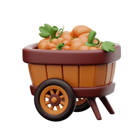 Cesta de calabaza  3D Icon