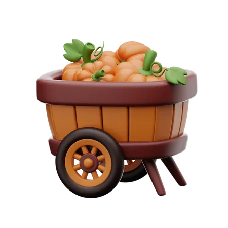 Cesta de calabaza  3D Icon