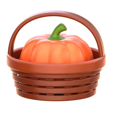 Cesta de calabaza  3D Icon