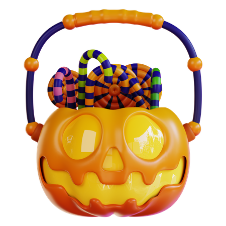 Cesta de calabaza  3D Icon