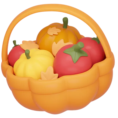 Cesta de colheita  3D Icon