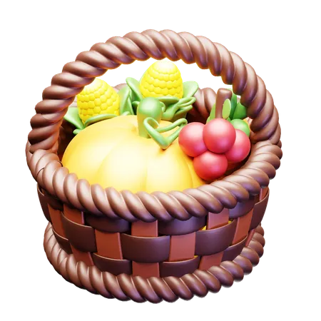 Cesta de colheita  3D Icon