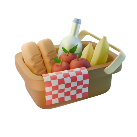 Cesta de comida  3D Icon