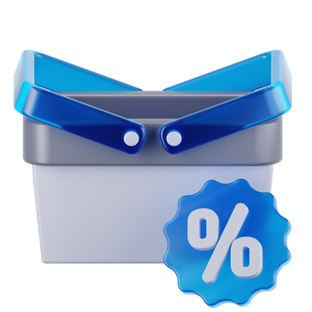 Cesta de compras  3D Icon