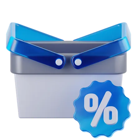 Cesta de compras  3D Icon