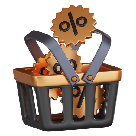 Cesta de compras  3D Icon