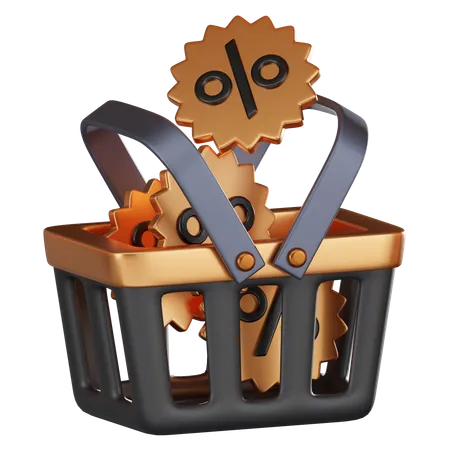 Cesta de compras  3D Icon