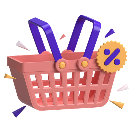 Cesta de compras  3D Icon