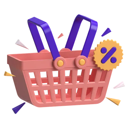 Cesta de compras  3D Icon