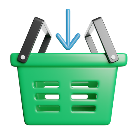 Cesta de compras  3D Icon