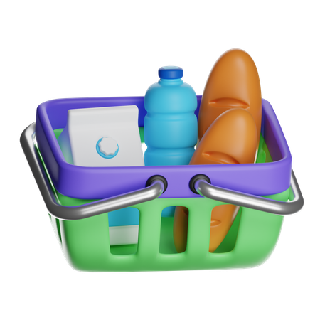 Cesta de compras  3D Icon