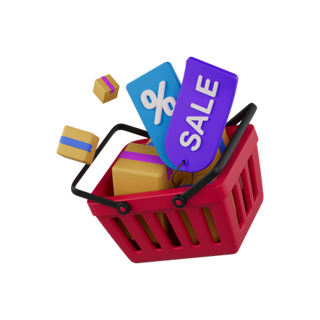 Cesta de compras  3D Icon