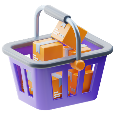 Cesta de compras  3D Icon