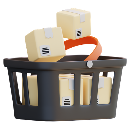 Cesta de compras  3D Icon