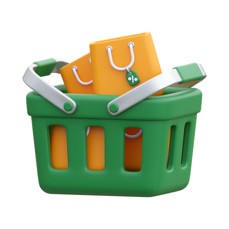 Cesta de compras  3D Icon