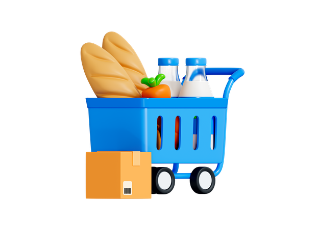 Cesta de compras  3D Icon