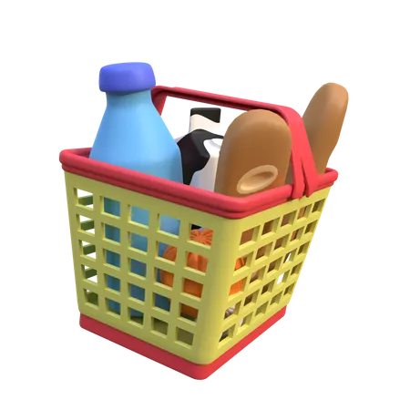 Cesta de compras  3D Icon