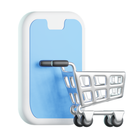 Cesta de compras en línea  3D Icon