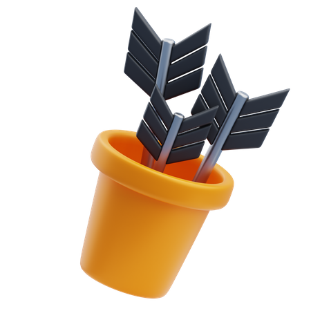 Cesta de flechas  3D Icon