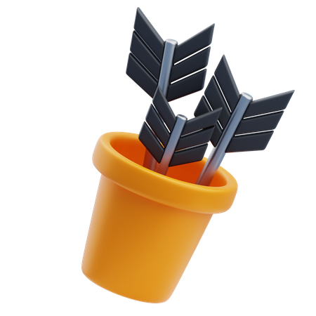 Canasta de flechas  3D Icon
