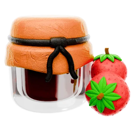 Cesta de fresas  3D Icon